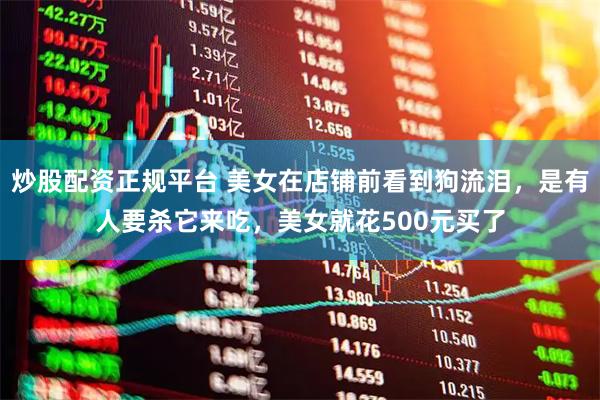 炒股配资正规平台 美女在店铺前看到狗流泪，是有人要杀它来吃，美女就花500元买了