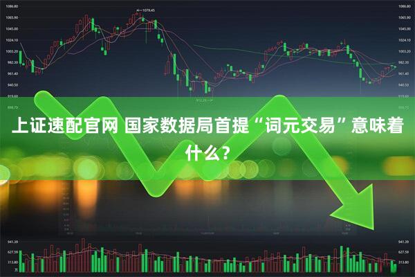 上证速配官网 国家数据局首提“词元交易”意味着什么？
